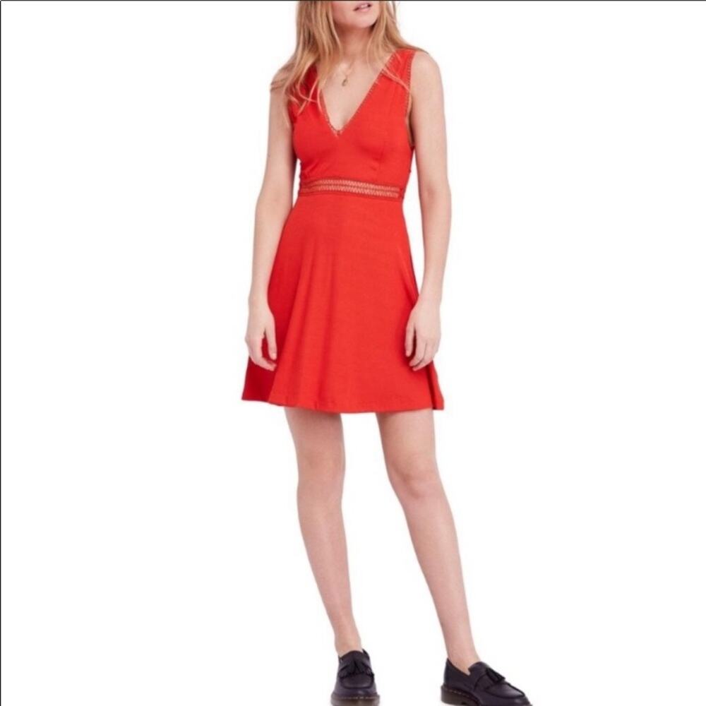 Free People King of My Heart Mini Dress In Red